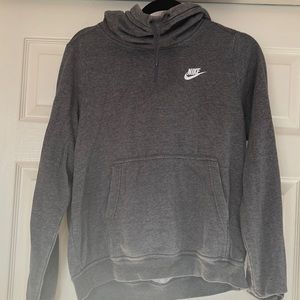 Womens grey mock neck nike hoodie
